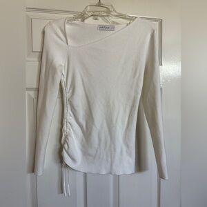 PETAL + PUP Long Sleeve Asymmetrical Ruched Light Sweater Size 4
